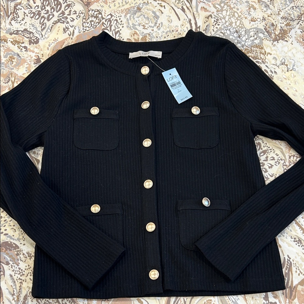 NWT loft black sweater top